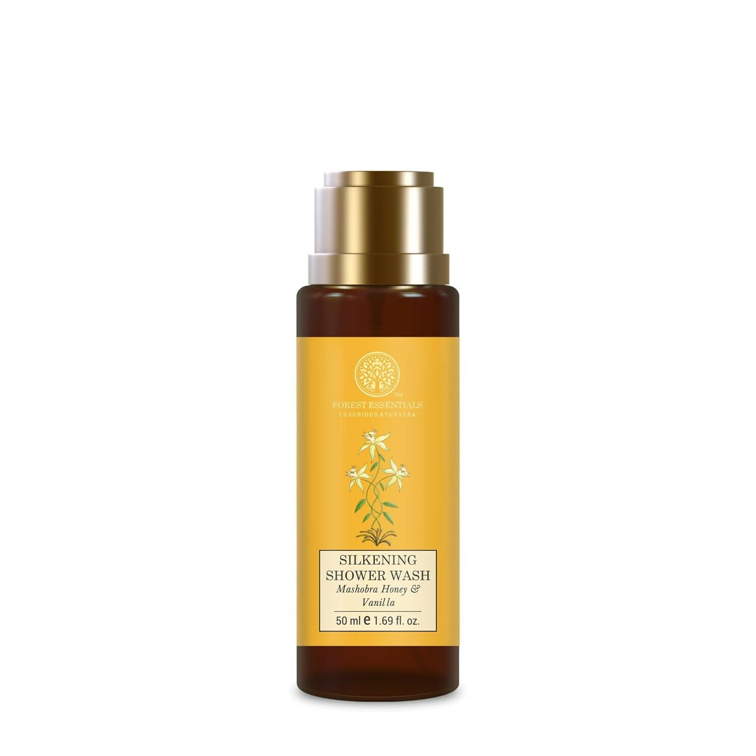 Forest Essentials Luxury Bath & Body Gift Set, Honey Vanilla Scented, Body Wash and Body Lotion