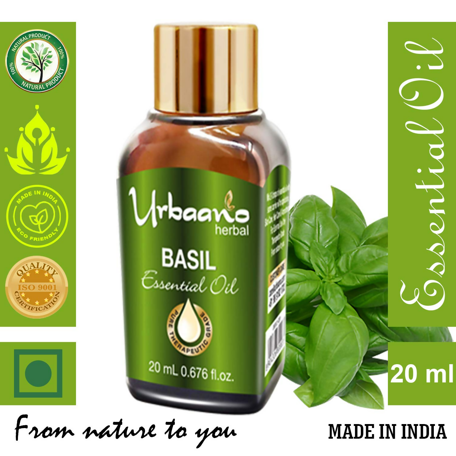 Urbaano Herbal Basil Essential Oil
