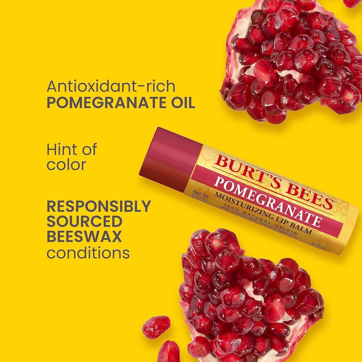 Burt's Bees Pomegranate Moisturizing Lip Balm