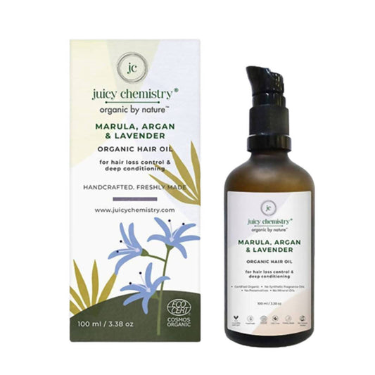 Juicy Chemistry Marula, Argan & Lavender Organic Hair Oil