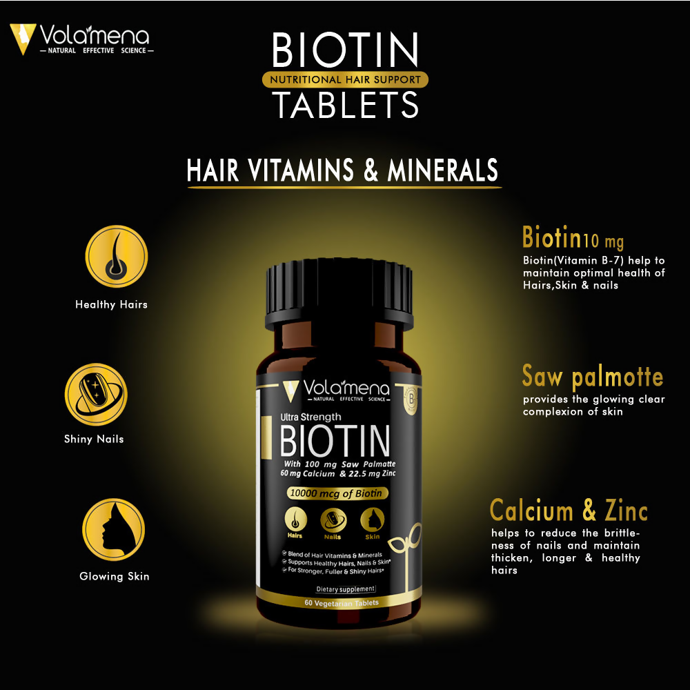 Volamena Ultra Strength 10000 mcg Biotin  - Tablets