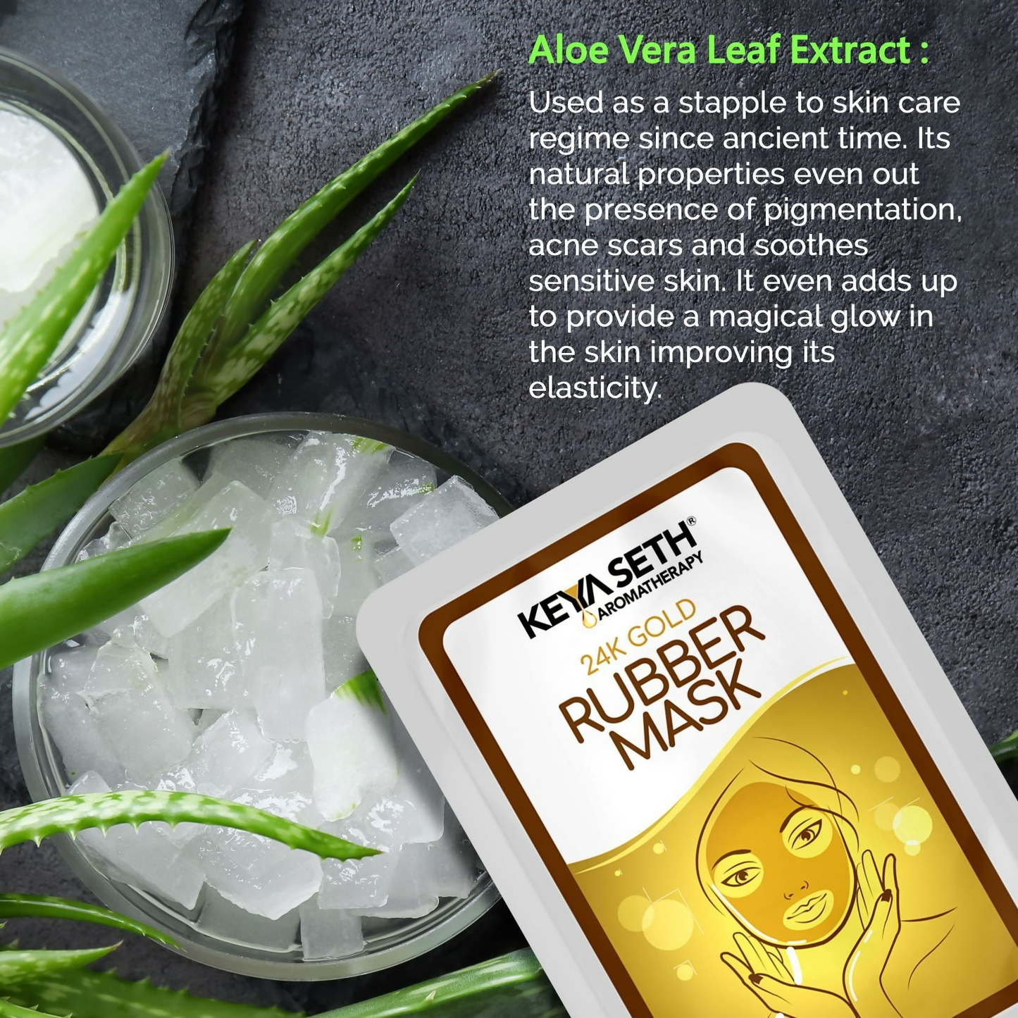 Keya Seth Aromatherapy 24k Gold Rubber Facial Mask