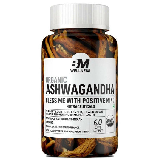 BM Wellness Ashwagandha Organic 800 mg Tablets