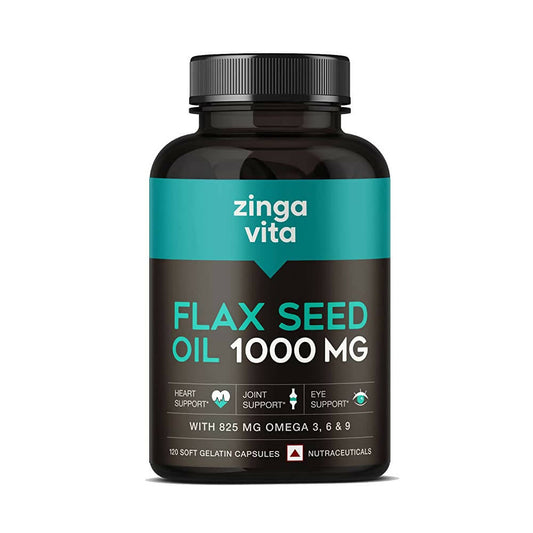 Zingavita Flaxseed Oil 1000 mg Softgel Capsules