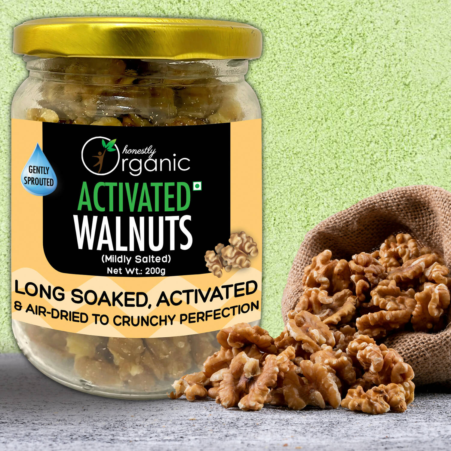 D-Alive Activated/Sprouted Walnuts - Mildly Salted - Drmedicart
