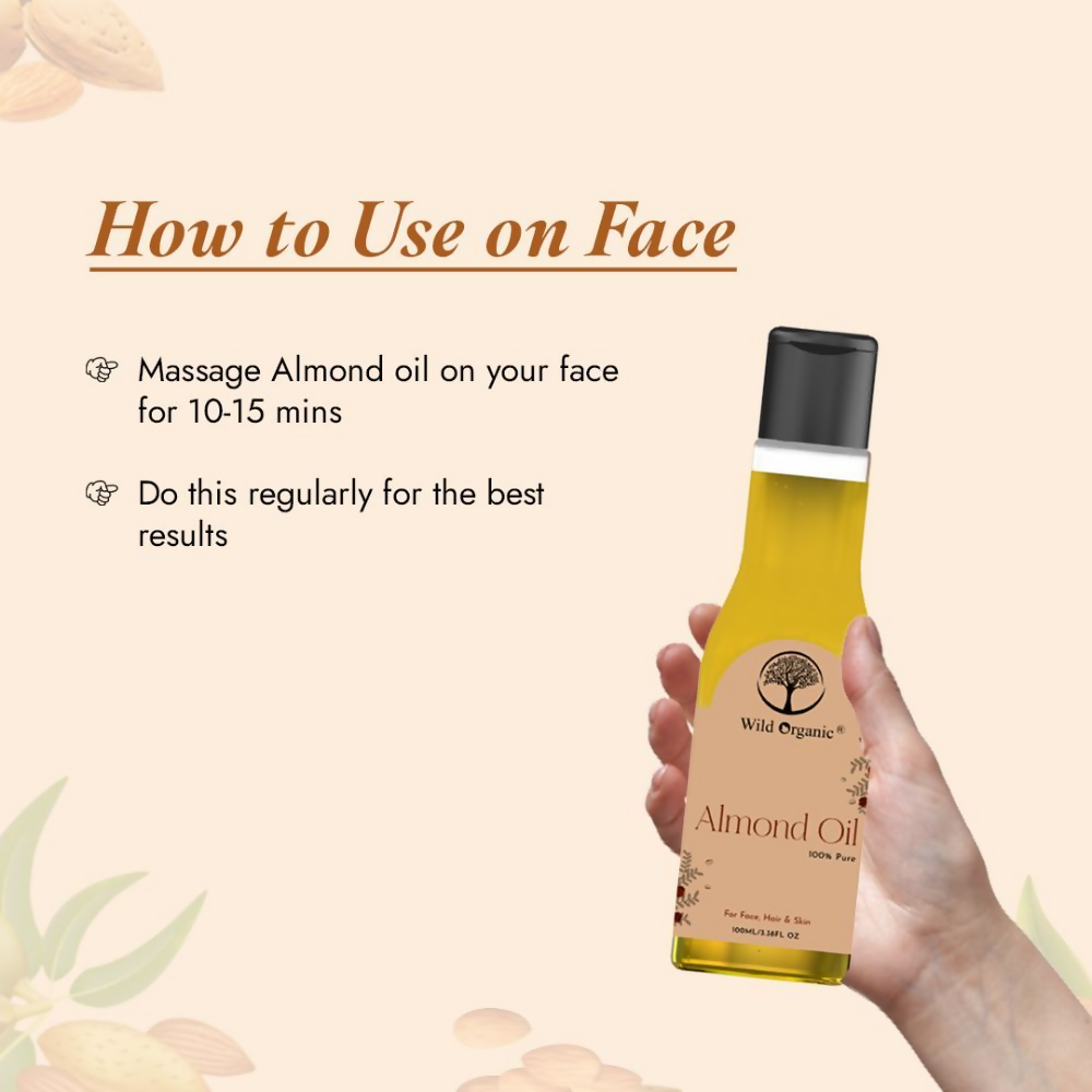 Wild Organic Cold Pressed Almond Hair Oil