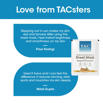 TAC - The Ayurveda Co. Nalpamaradi Serum Sheet Mask | with Aloe Vera & Sandalwood - DrMediCart