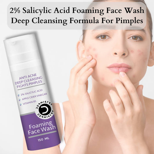 Buy Dermistry Salicylic Acid Anti Acne Face Serum & Anti Acne Foaming Face Wash from DrMediCart, Ship from India to USA