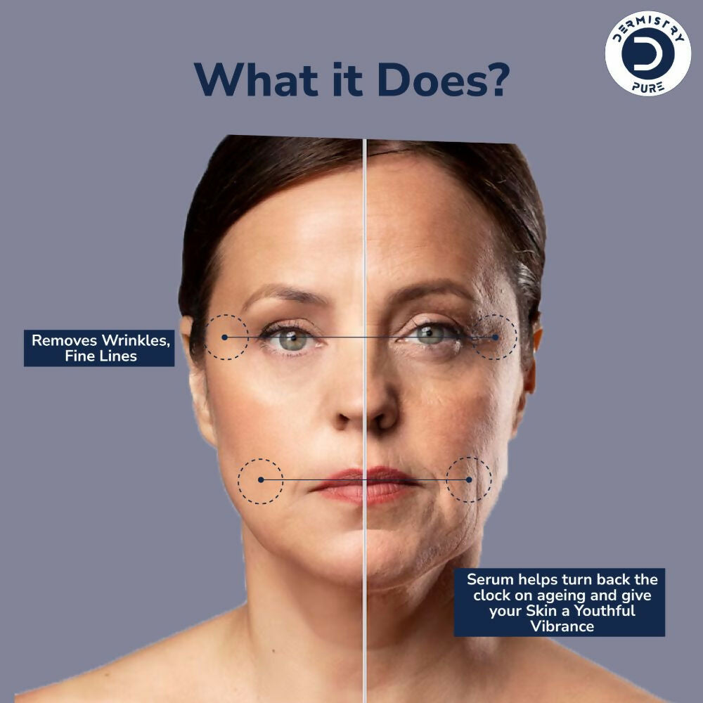 Dermistry Pure 2% Retinol 2% Hyaluronic Acid Anti Aging Moisturizer Fine Lines Wrinkles Face Serum