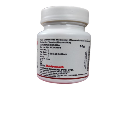 Buy Baidyanath Kapardak Bhasma 10 gm from DrMediCart, Ship from India to USA