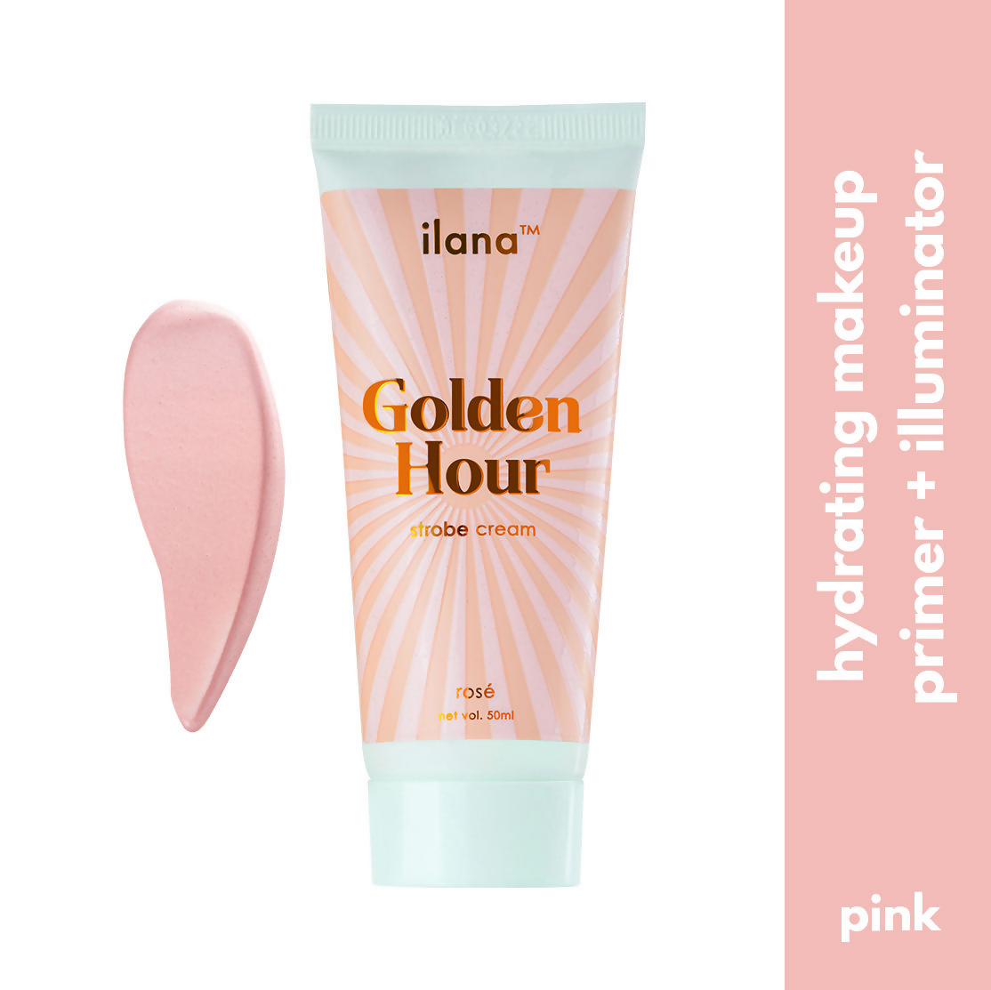 Ilana Golden Hour Shimmering Makeup Primer + Strobe Cream  - Rose