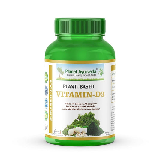 Planet Ayurveda Plant Based Vitamin D3 Capsules