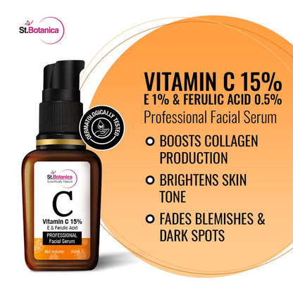 St.Botanica Vitamin C 15% E & Ferulic Acid Professional Facial Serum