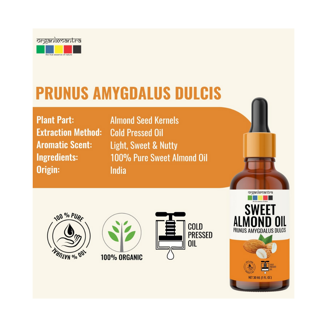 Organix Mantra Sweet Almond Body Oil for Hair & Face Nourishment