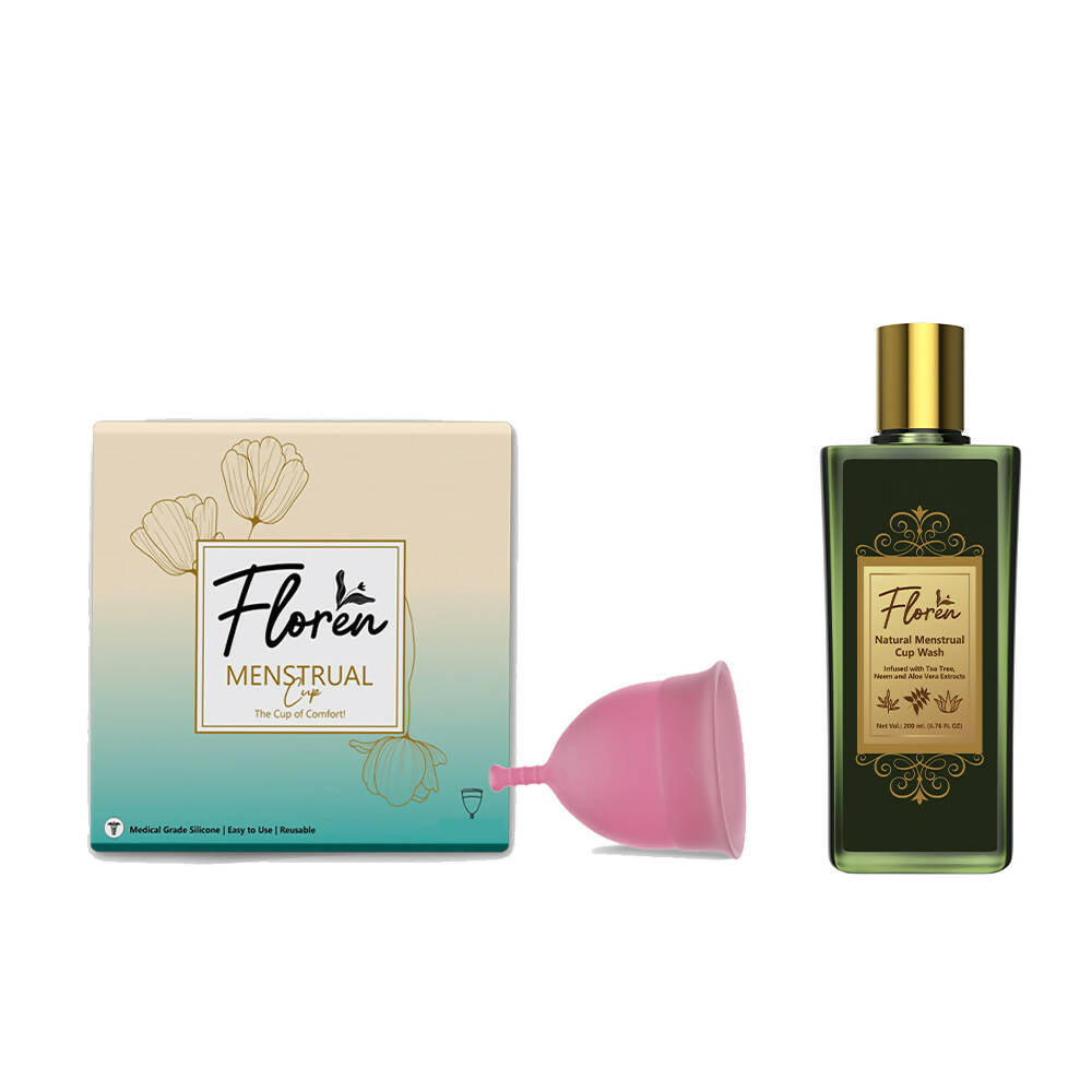 Floren Reusable Menstrual Cup with Menstrual Cup Wash for Women - DrMediCart