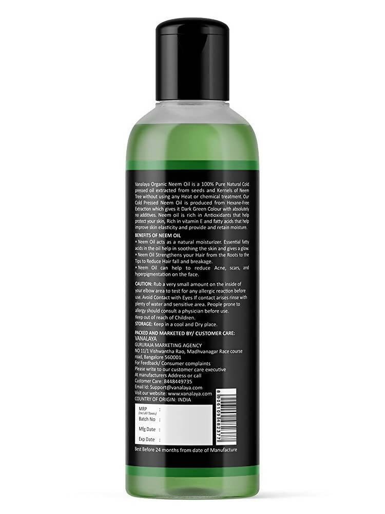 Vanalaya Cold Pressed Neem Oil - DrMediCart