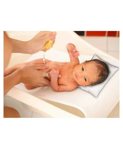 AHC New Born Baby Waterproof Bathing Pillow With Bean Filling For Bathing Chair/Tub/Sheet - Cream