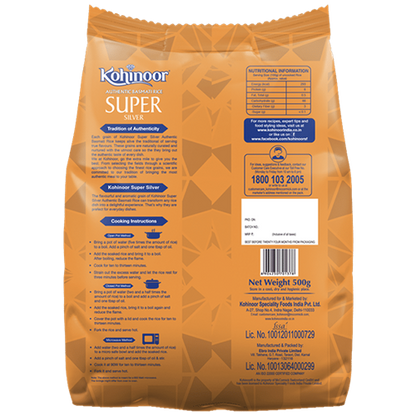 Buy Kohinoor Super Silver Basmati Rice from DrMediCart, Ship from India to USA