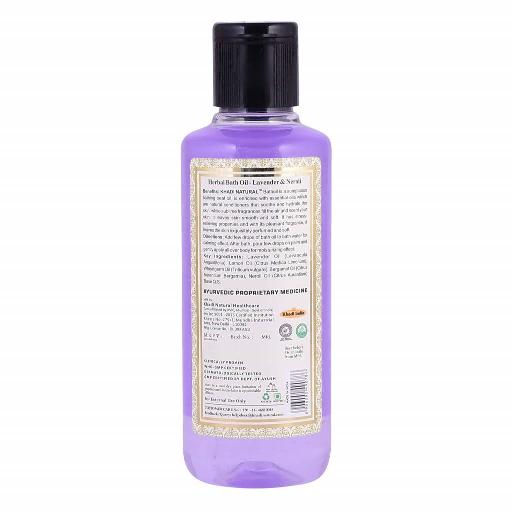 Khadi Natural Lavender & Neroli Herbal Bath Oil