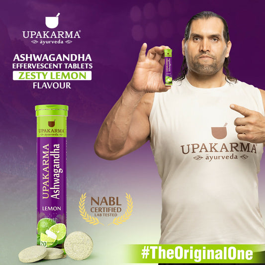 Buy Upakarma Ayurveda Ashwagandha Effervescent Tablets - Lemon Flavour from DrMediCart, Ship from India to USA