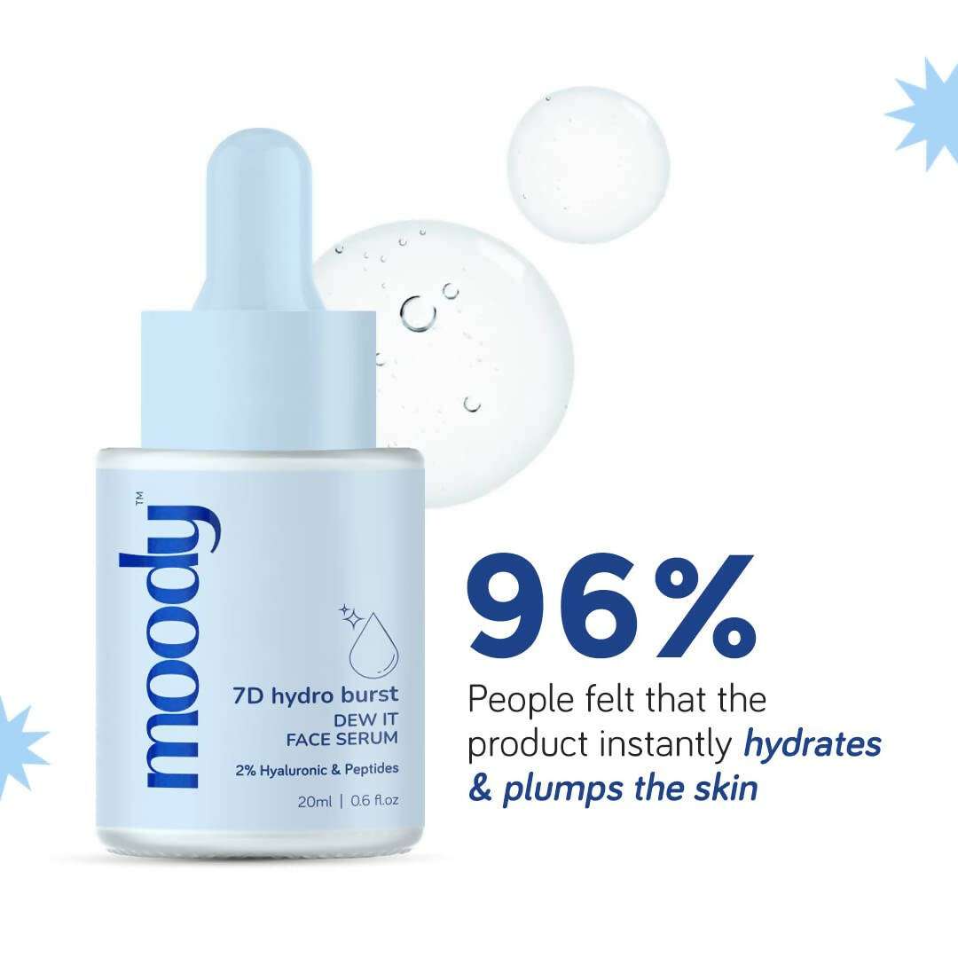 Moody 7D Hydro Burst Face Serum with 2% Hyaluronic & Peptides