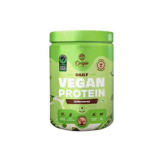 Buy Origin Nutrition Daily Vegan Plant Protein Powder Unflavored (Jar) from DrMediCart, Ship from India to USA