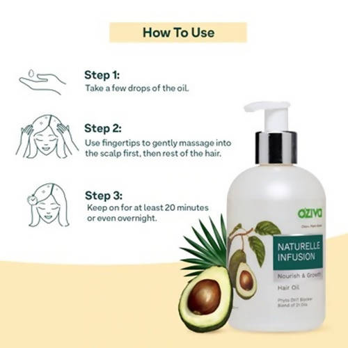 Buy OZiva Naturelle Infusion Nourish & Growth Hair Oil from DrMediCart, Ship from India to USA