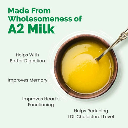 Auric A2 Bilona Desi Cow Ghee - Pure Brijwasi Ghee - Bilona Curd Churned
