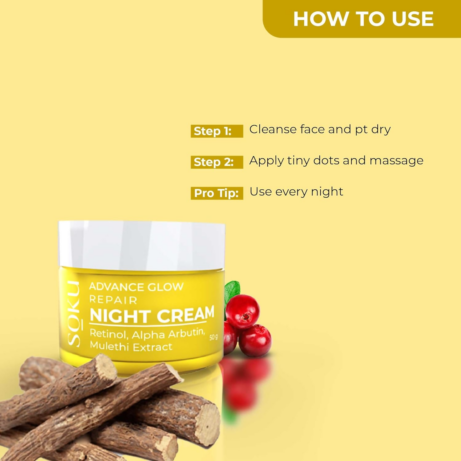 SOKU Advance Glow Repair Night Cream