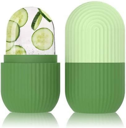 Episkey Ice Roller For Face Eyes and Neck To Brighten Skin & Enhance Your Natural Glow & De-Puff The Eye Area (Reusable) - Fev Green