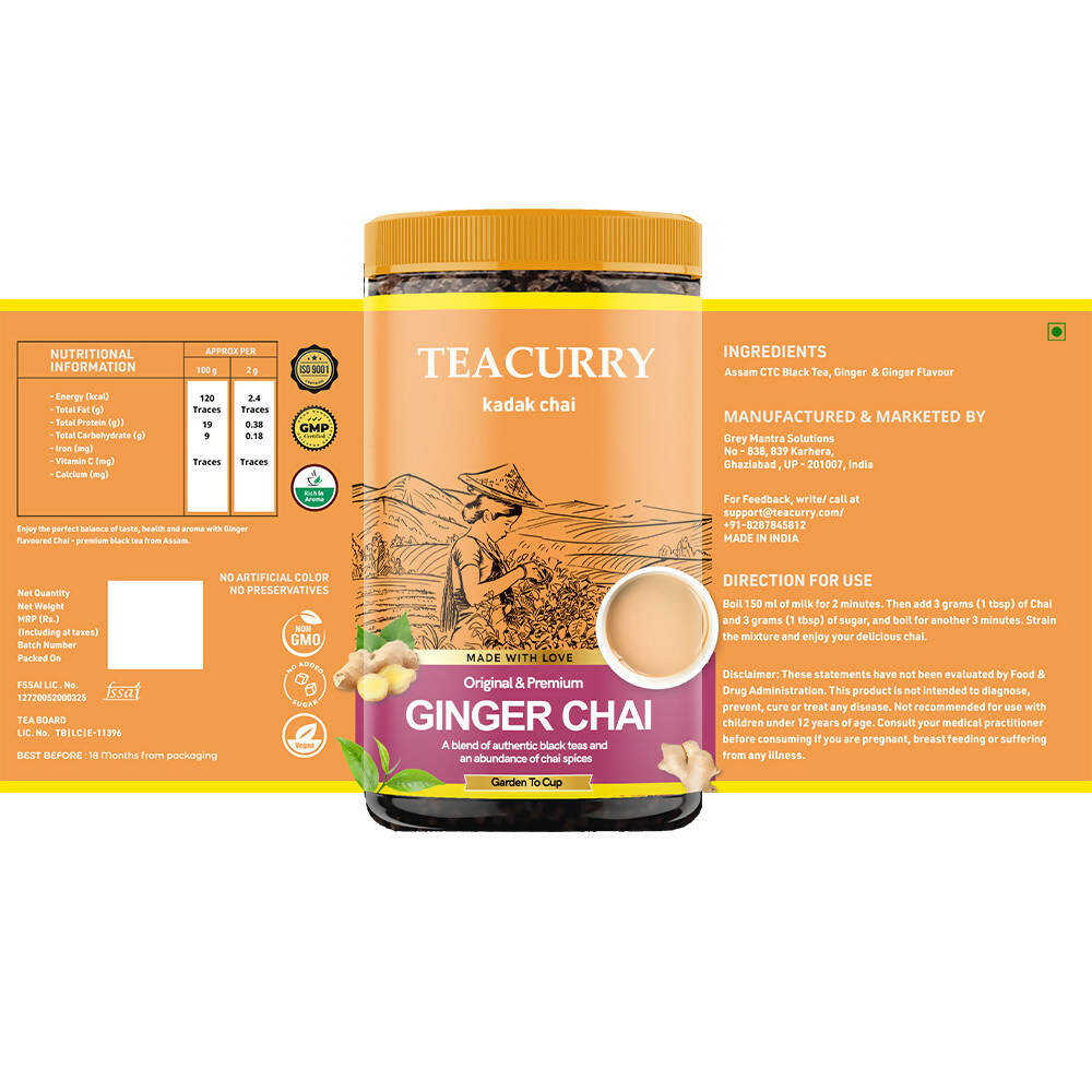 Teacurry Ginger Chai Powder - Drmedicart