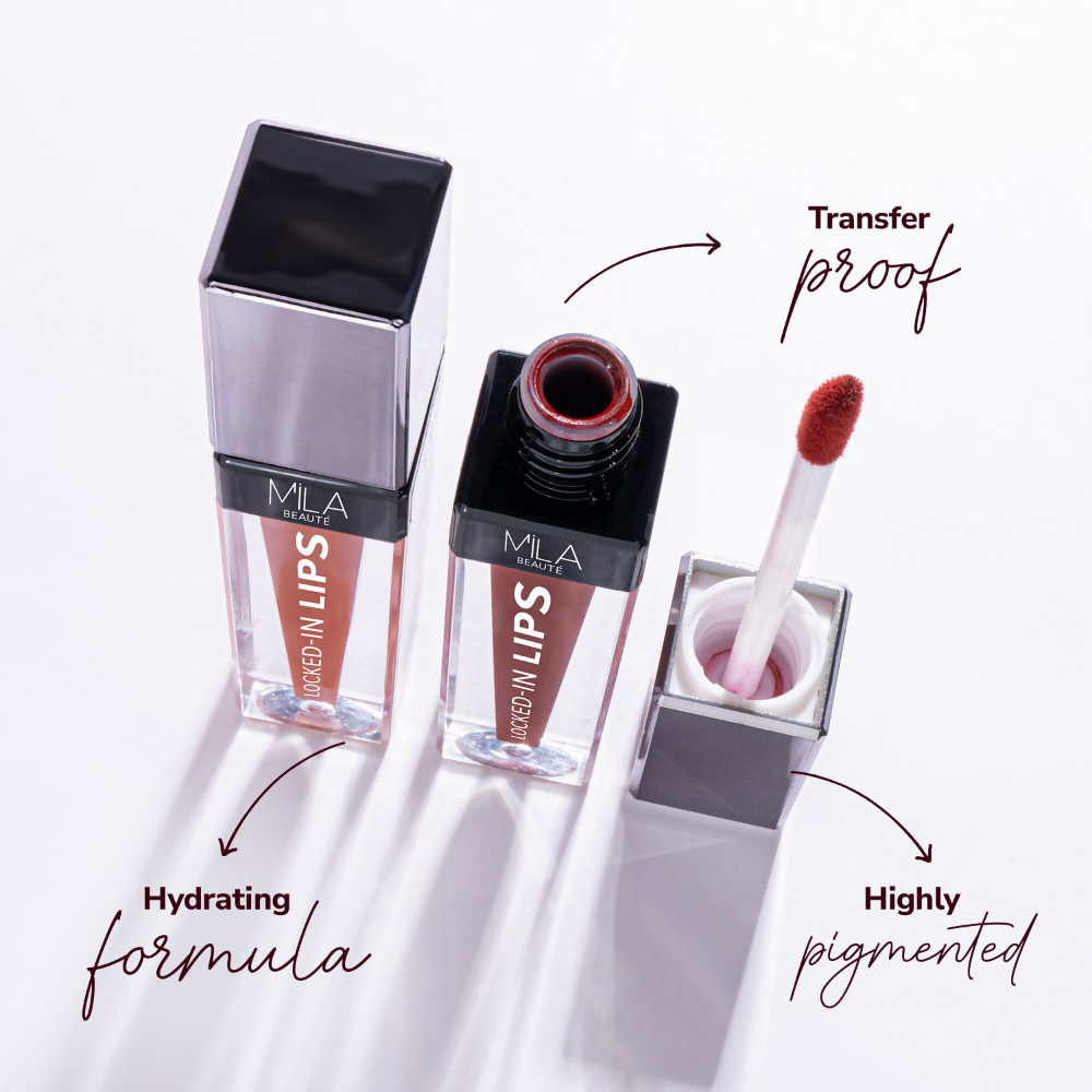 Mila Beaute 12 Hr Non-Transfer Locked-In Liquid Lipstick - Red Velvet