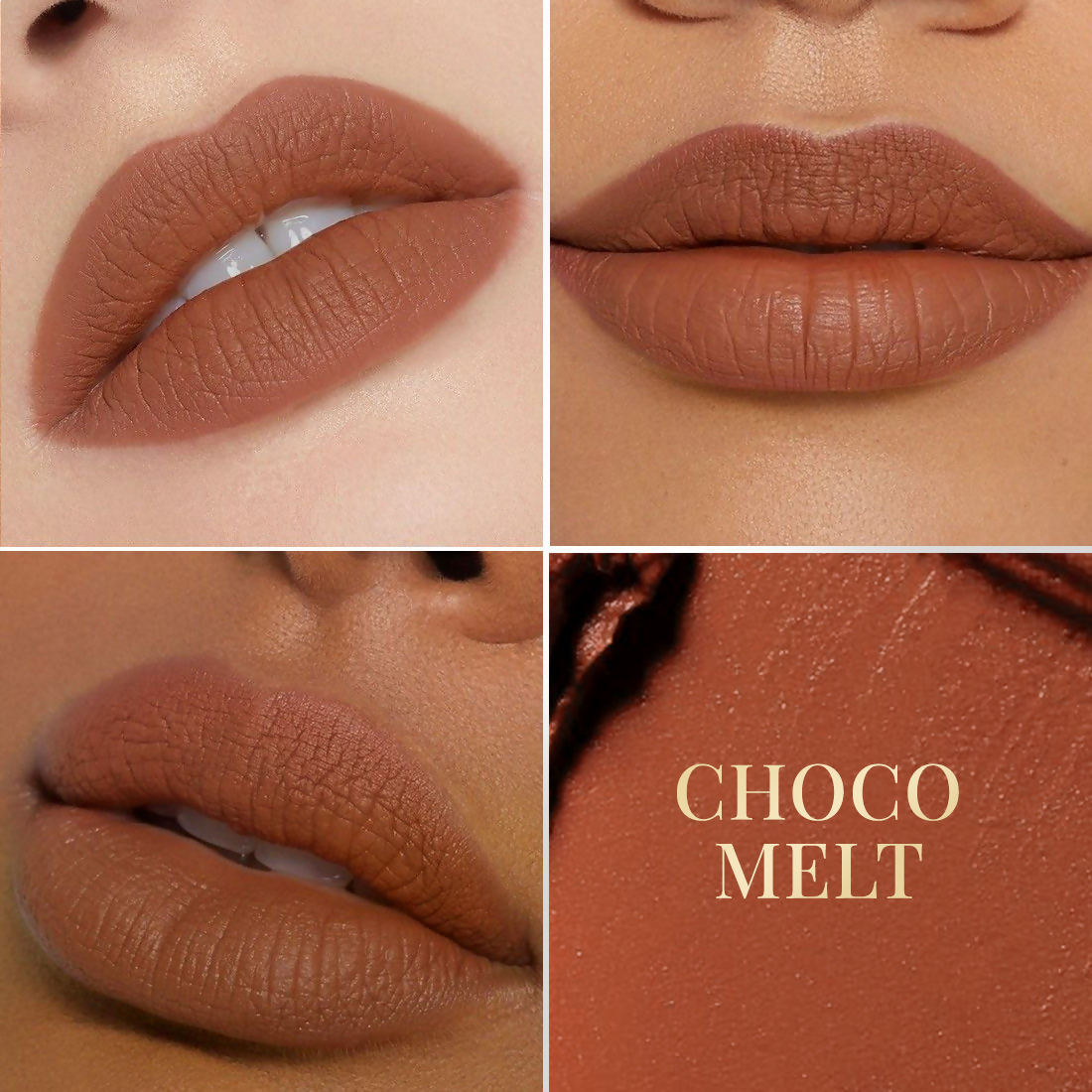 mCaffeine Shades Creamy Matte Kiss Bullet Lipstick Moisturizing Lightweight - Choco Melt