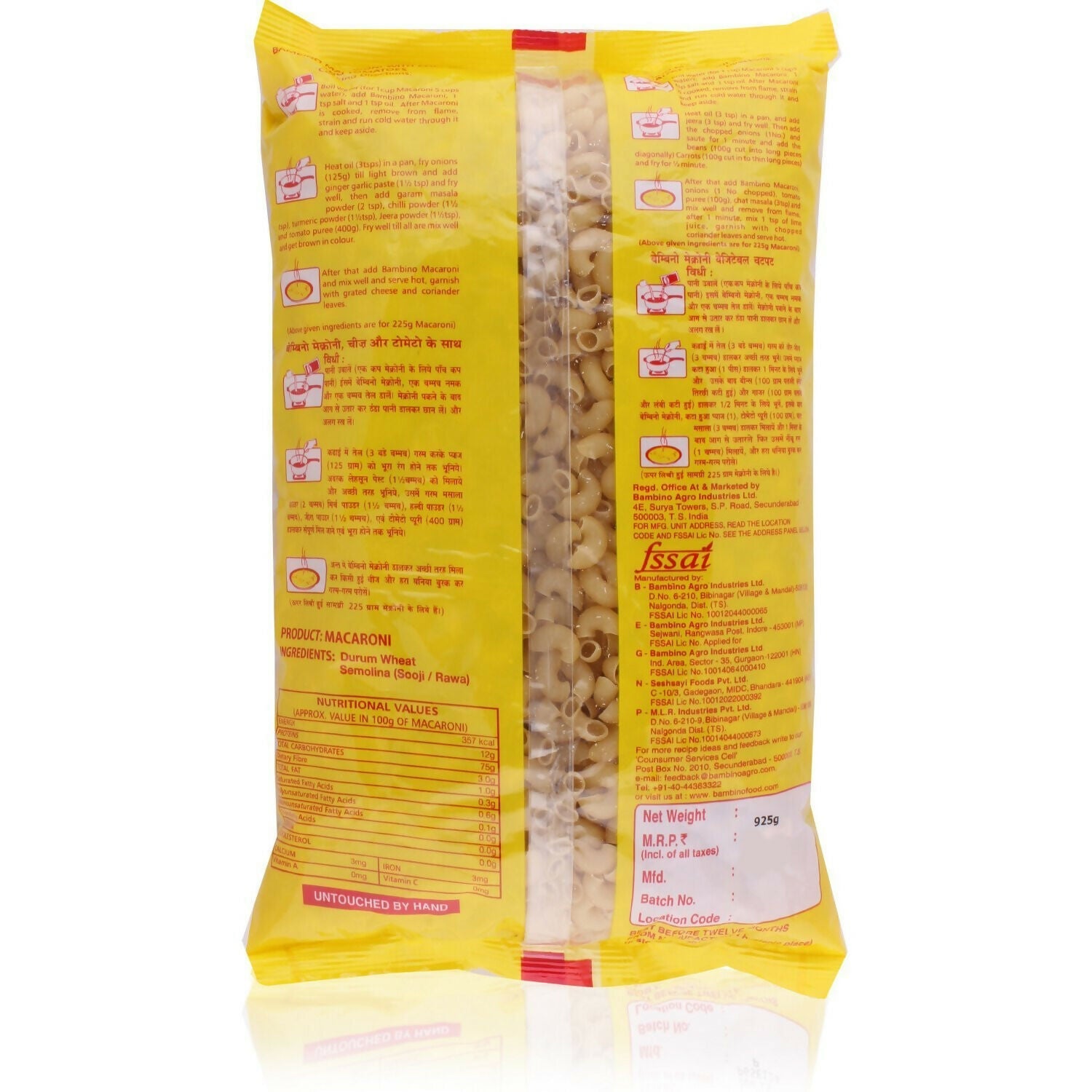 Bambino Pasta - Macaroni Pep, Vegetarian