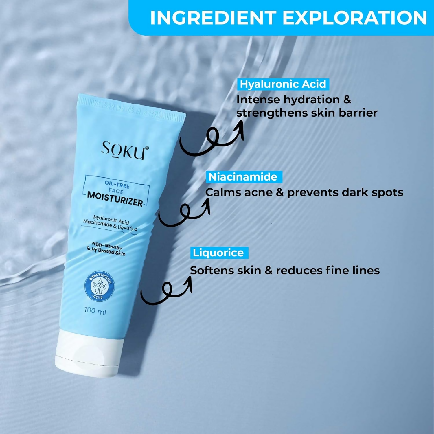 SOKU Oil Free Face Moisturizer Cream