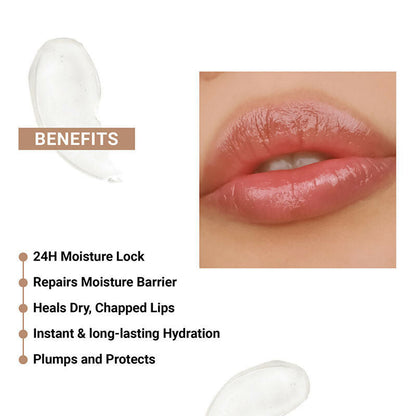 Sereko Hydra - Peptide Lip Balm, Clear, Enriched With Ceramides Barrier Repair Salted Caramel
