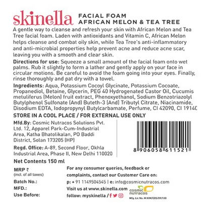 Skinella African Melon & Tea Tree Facial Foam