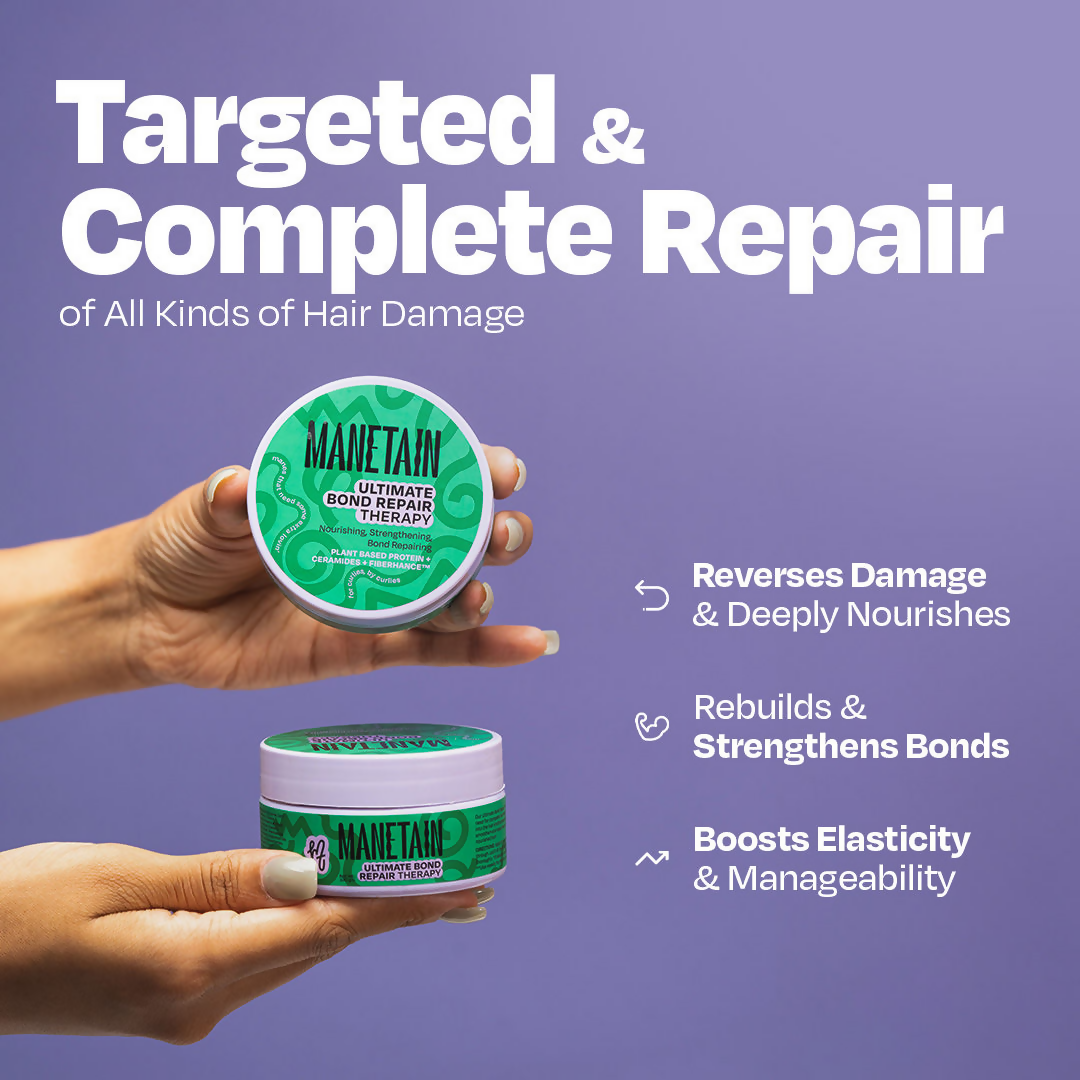 Manetain Ultimate Bond Repair Therapy - Hydrates Strengthens & Restores Damaged Hair