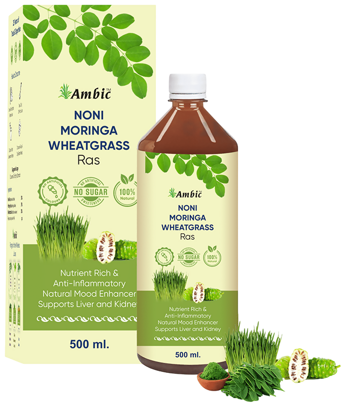 Ambic Noni Moringa Wheatgrass Ras
