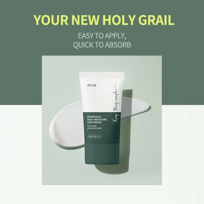 Anua Hearleaf Silky Moisture Suncream - Korean Skincare