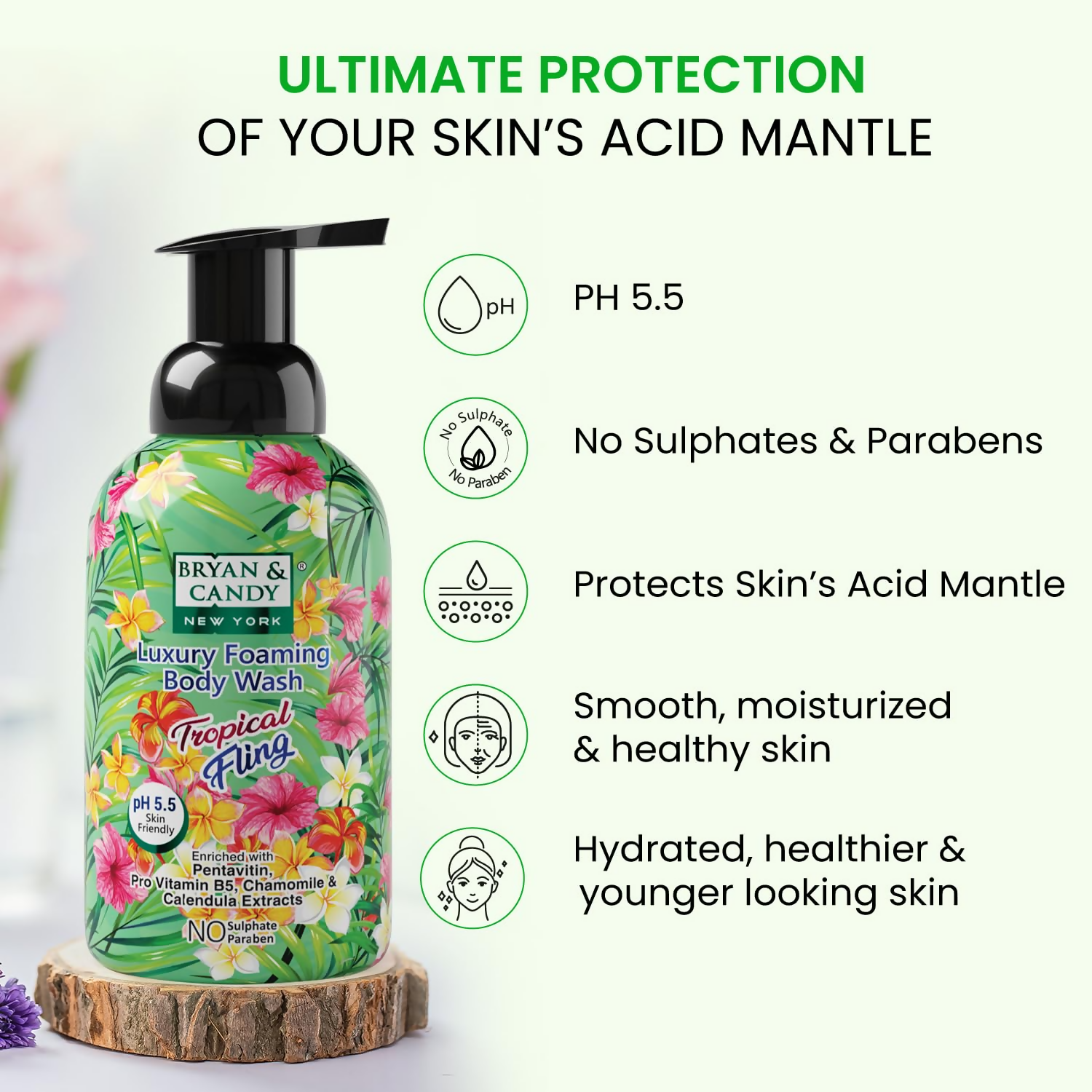 Bryan & Candy Luxury Foaming Body Wash - Tropical Fling