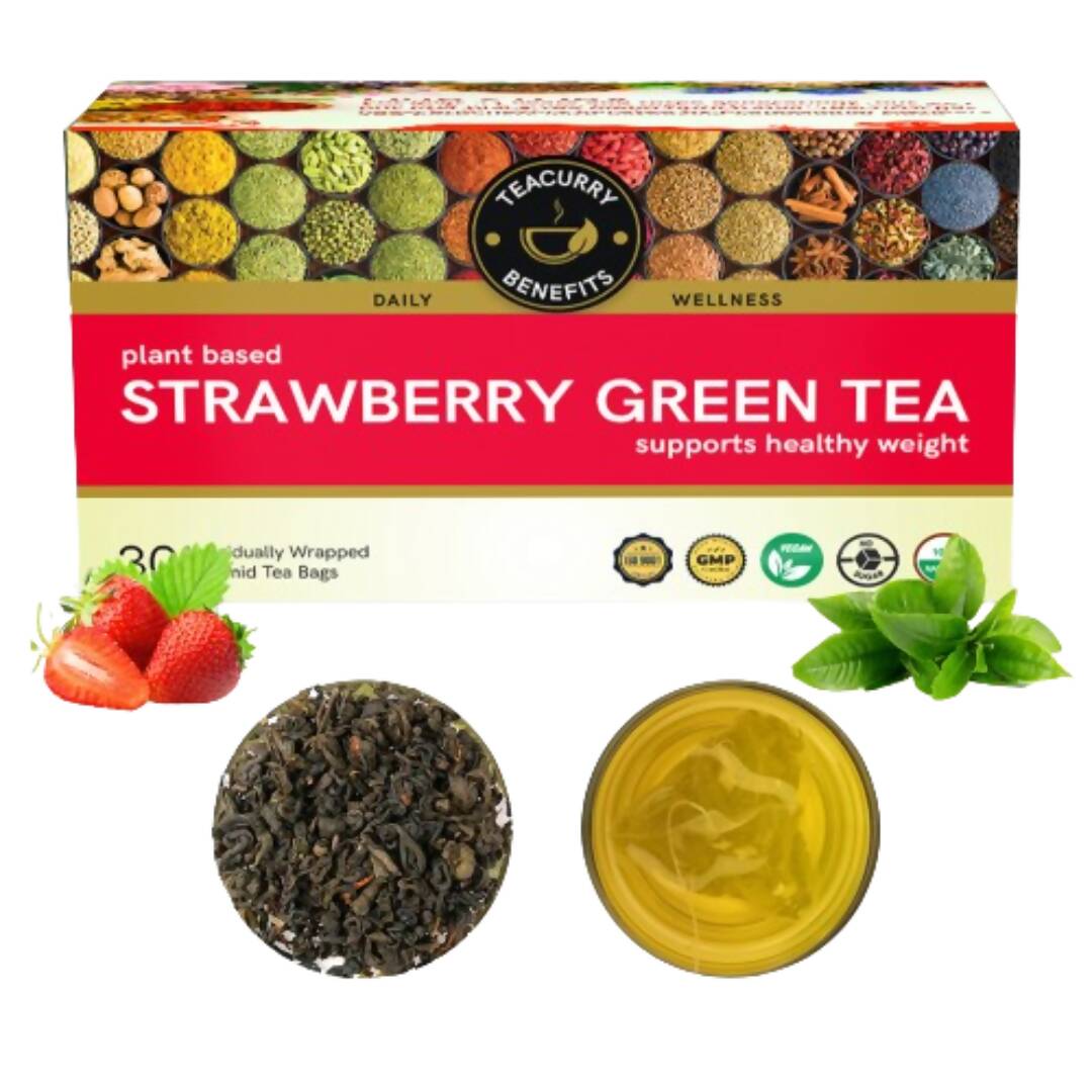 Teacurry Strawberry Green Tea Bags - Drmedicart