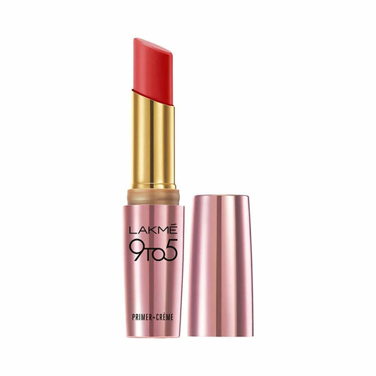 Lakme 9To5 Primer + Creme Lip Color - Red Rage CR3 - DrMediCart