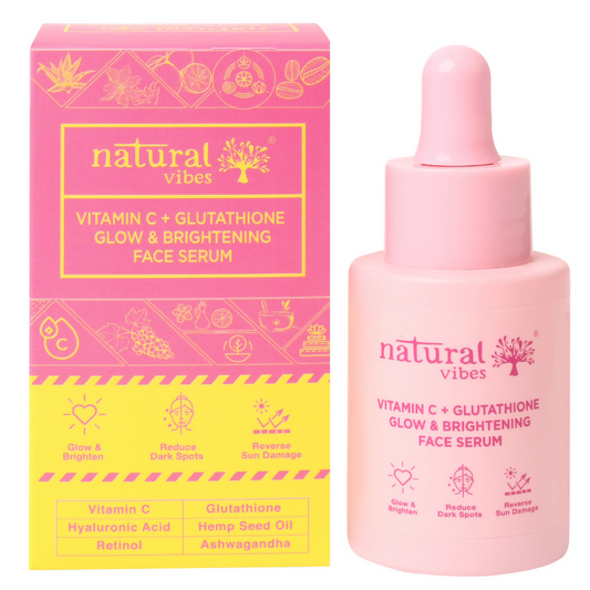 Buy Natural Vibes Vitamin C + Glutathione Glow & Brightening Face Serum from DrMediCart, Ship from India to USA