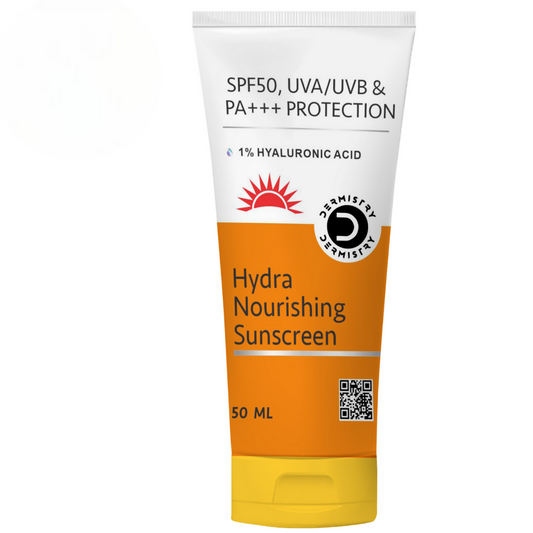Buy Dermistry 1% Hyaluronic Acid Ultra Hydrating Sunscreen for Dry Skin SPF 50 UVA UVB PA+++ Protection from DrMediCart, Ship from India to USA