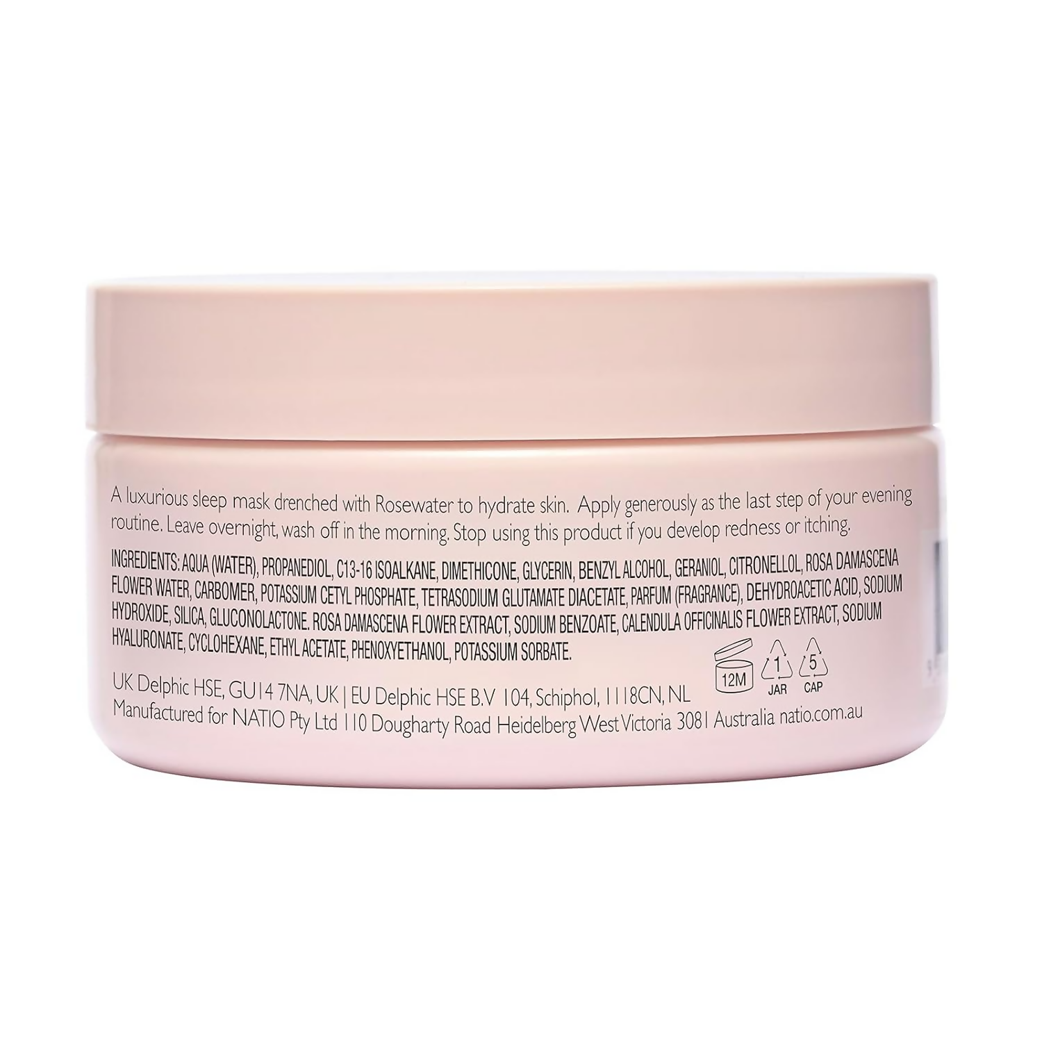 Natio Rosewater Hydration Moisture Gel Sleeping Mask