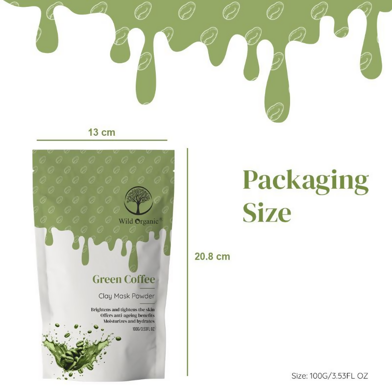 Wild Organic Green Coffee Clay Mask Powder