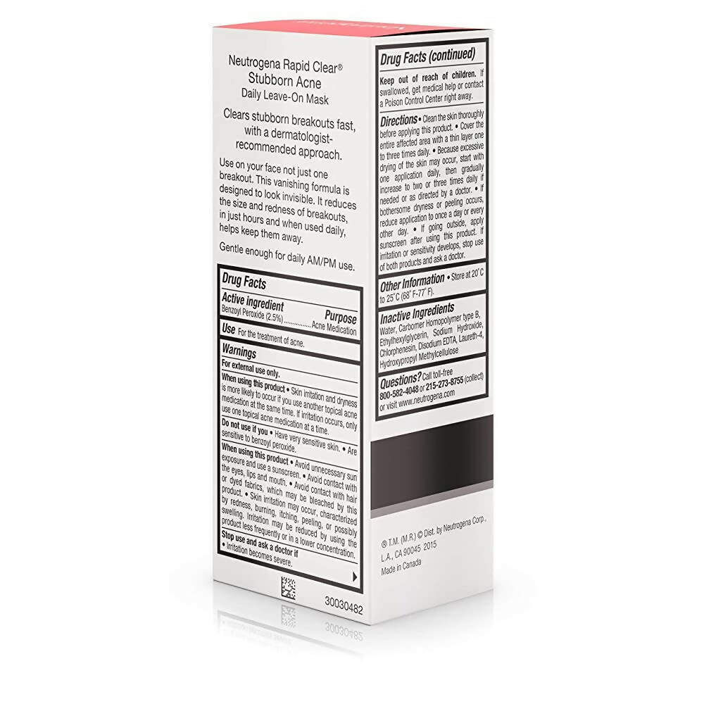 Neutrogena Rapid Clear Stubborn Acne Daily Leave On Mask - DrMediCart