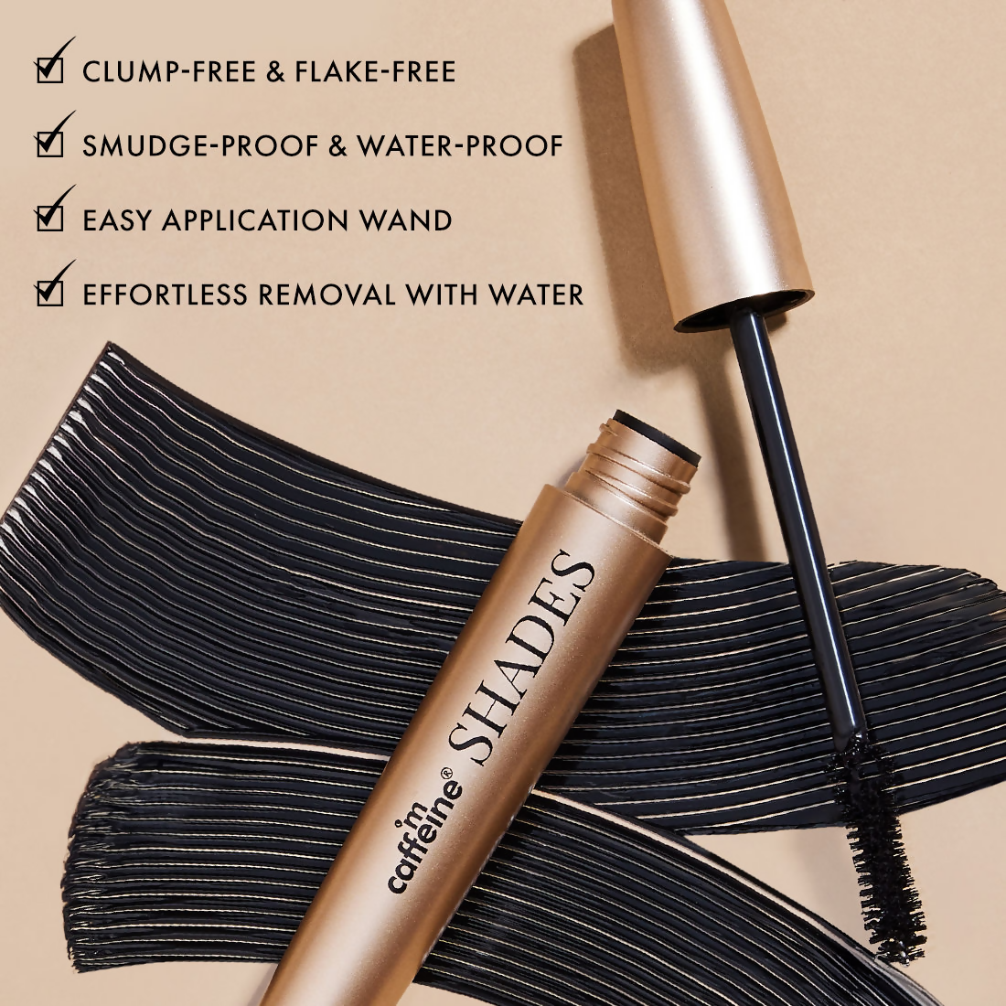 mCaffeine Shades Volume Define Tubing Mascara - Black