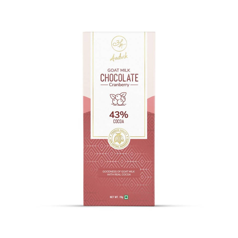 Buy Aadvik Goat Milk Chocolate - Cranberry from DrMediCart, Ship from India to USA